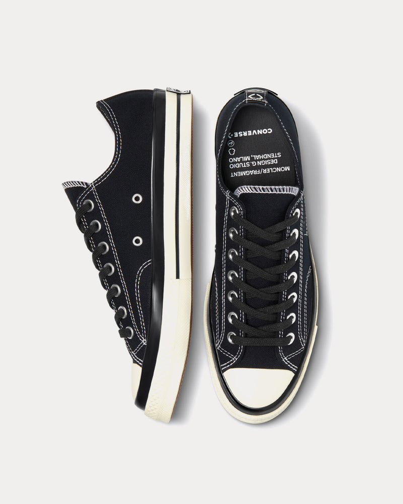 Converse x 7 Moncler FRGMT Chuck 70 Black / Black / Egret Low Top Sneakers - 2