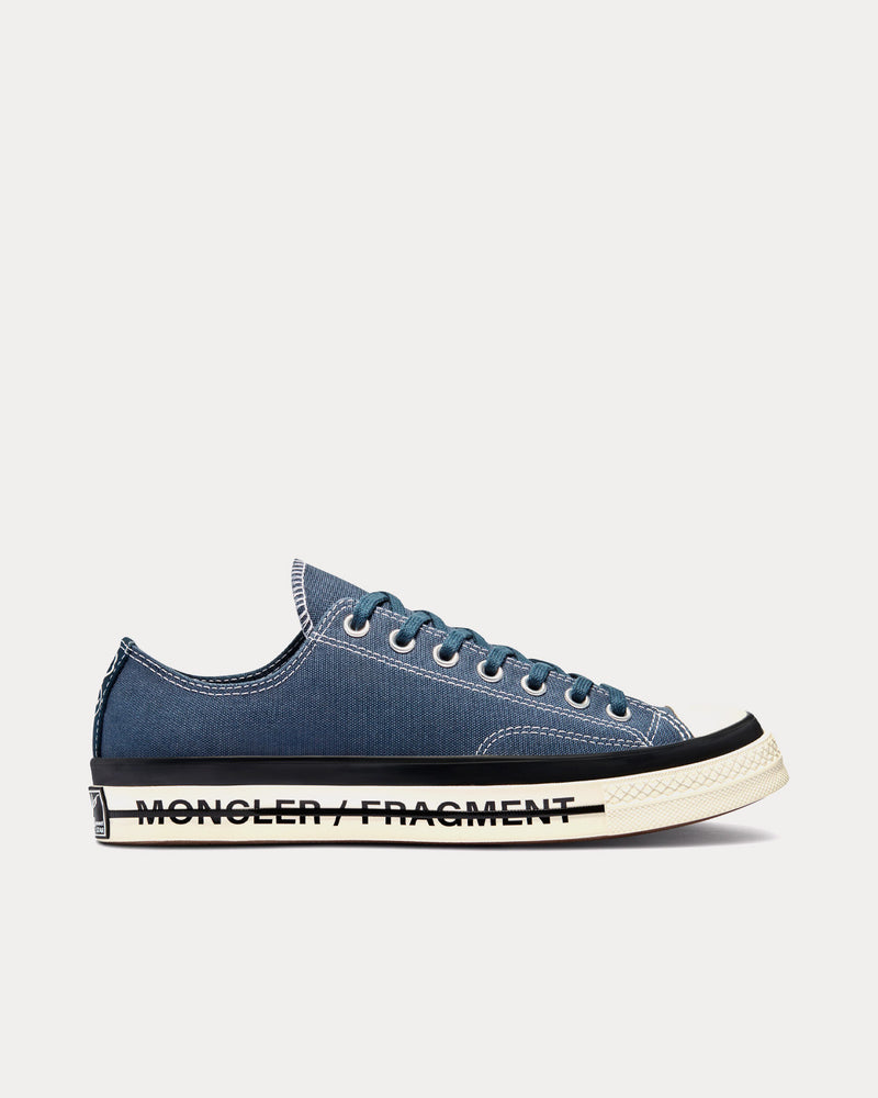 Converse x 7 Moncler FRGMT Chuck 70 Blue / Black / Egret Low Top Sneakers - 1