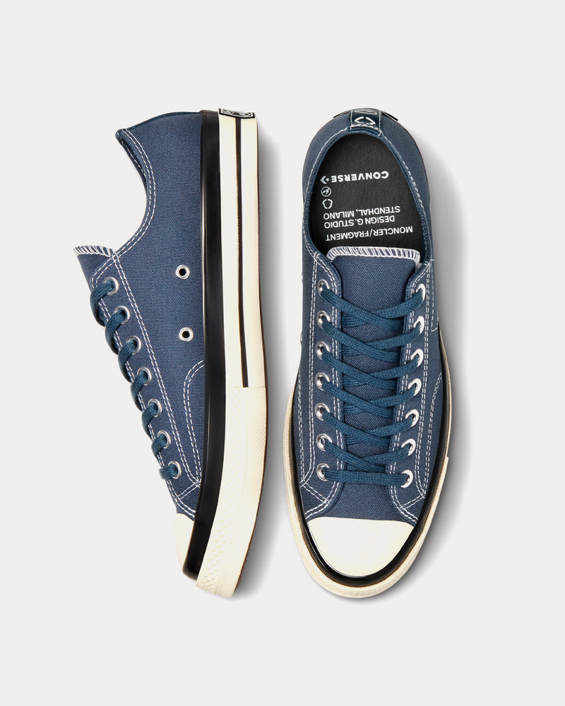 Converse x 7 Moncler FRGMT Chuck 70 Blue / Black / Egret Low Top Sneakers - 2