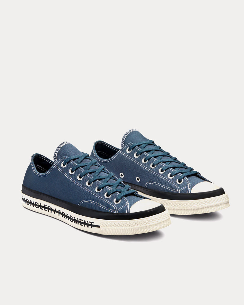 Converse x 7 Moncler FRGMT Chuck 70 Blue / Black / Egret Low Top Sneakers - 3