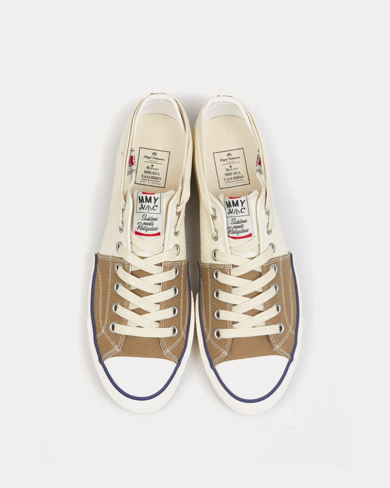 Mihara Yasuhiro X Nigel Cabourn New Bowling Shoes Khaki / White Low Top Sneakers - 2