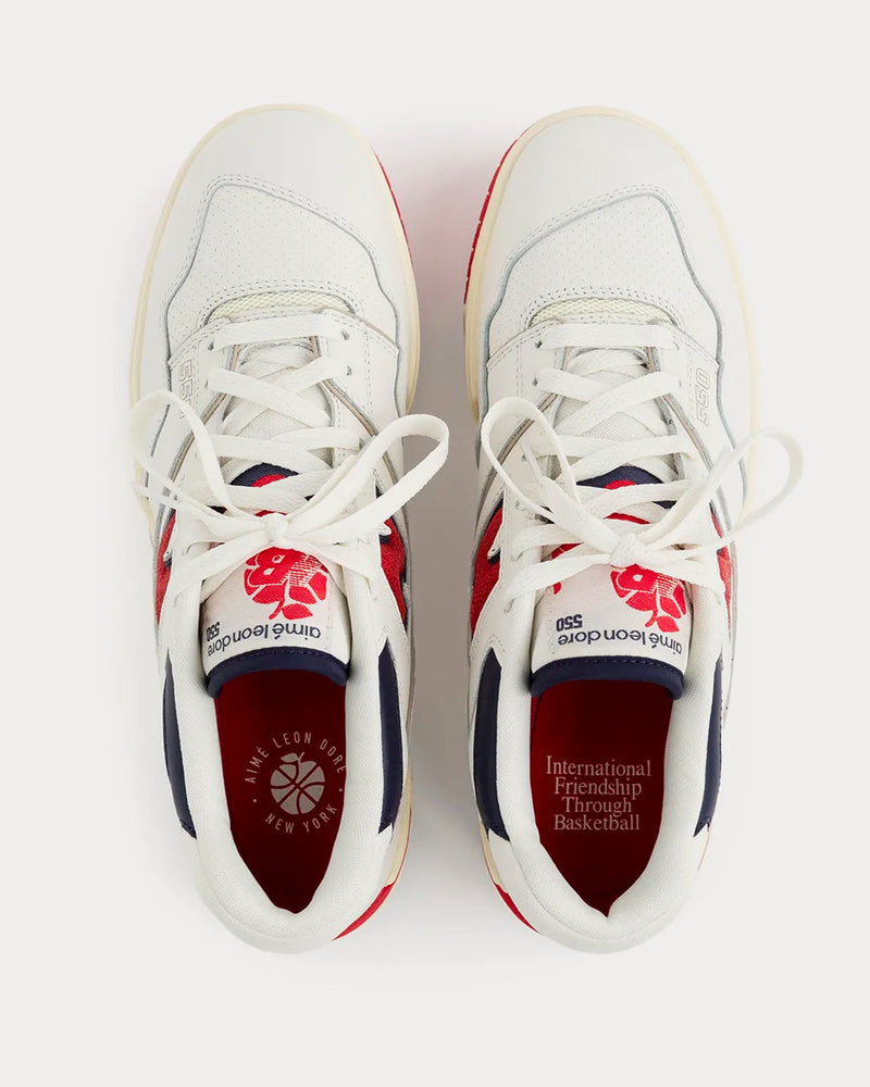 New Balance x Aime Leon Dore 550 White / Red / Navy Low Top Sneakers - 3