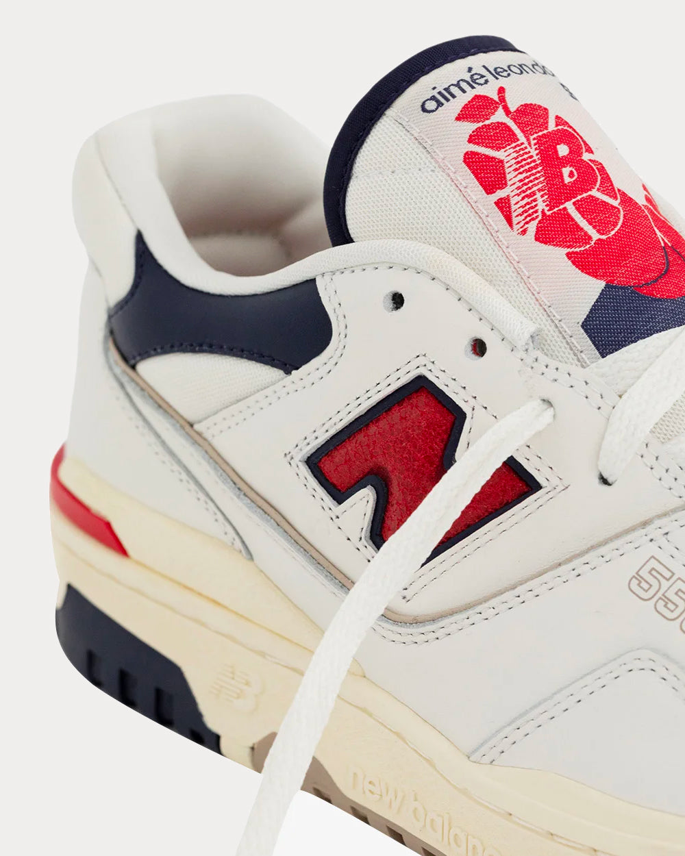 New Balance x Aime Leon Dore 550 White / Red / Navy Low Top Sneakers - 5