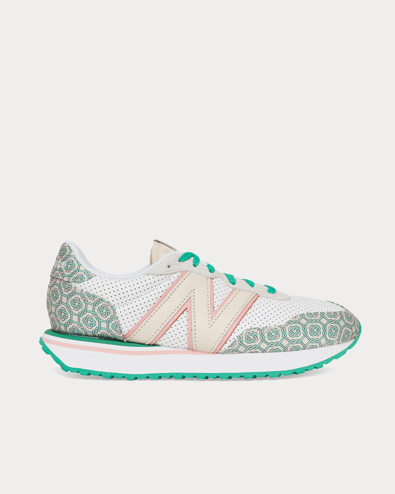 New Balance X Casablanca 237 White with Green Low Top Sneakers - 1