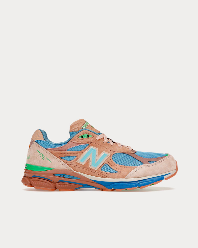 New Balance x Joe Freshgoods 990V3 Beige / Aqua / Green Low Top Sneakers - 1