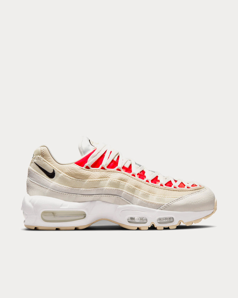 Nike Air Max 95 Craft Sail / Black / Chile Red Low Top Sneakers - 1