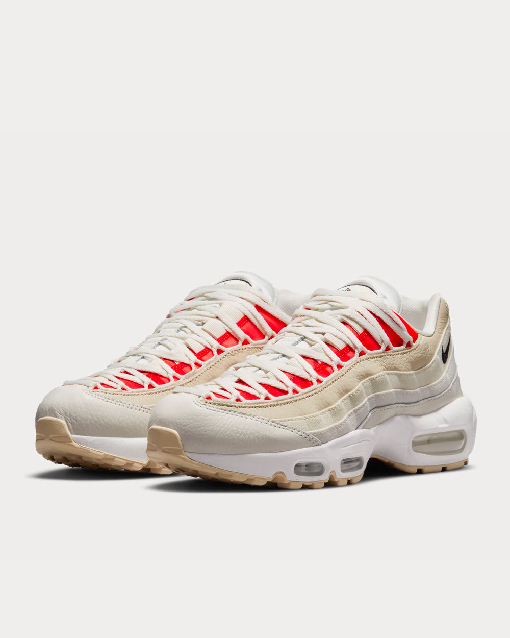 Nike Air Max 95 Craft Sail / Black / Chile Red Low Top Sneakers - 2