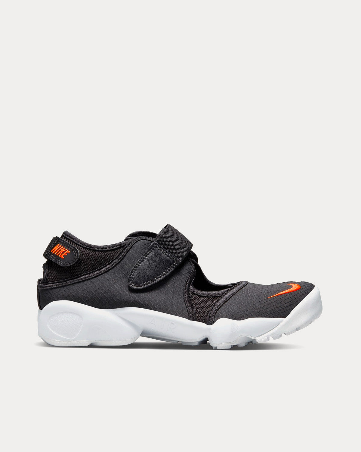 Nike Air Rift Black / Rush Orange Slip On Sneakers - 1