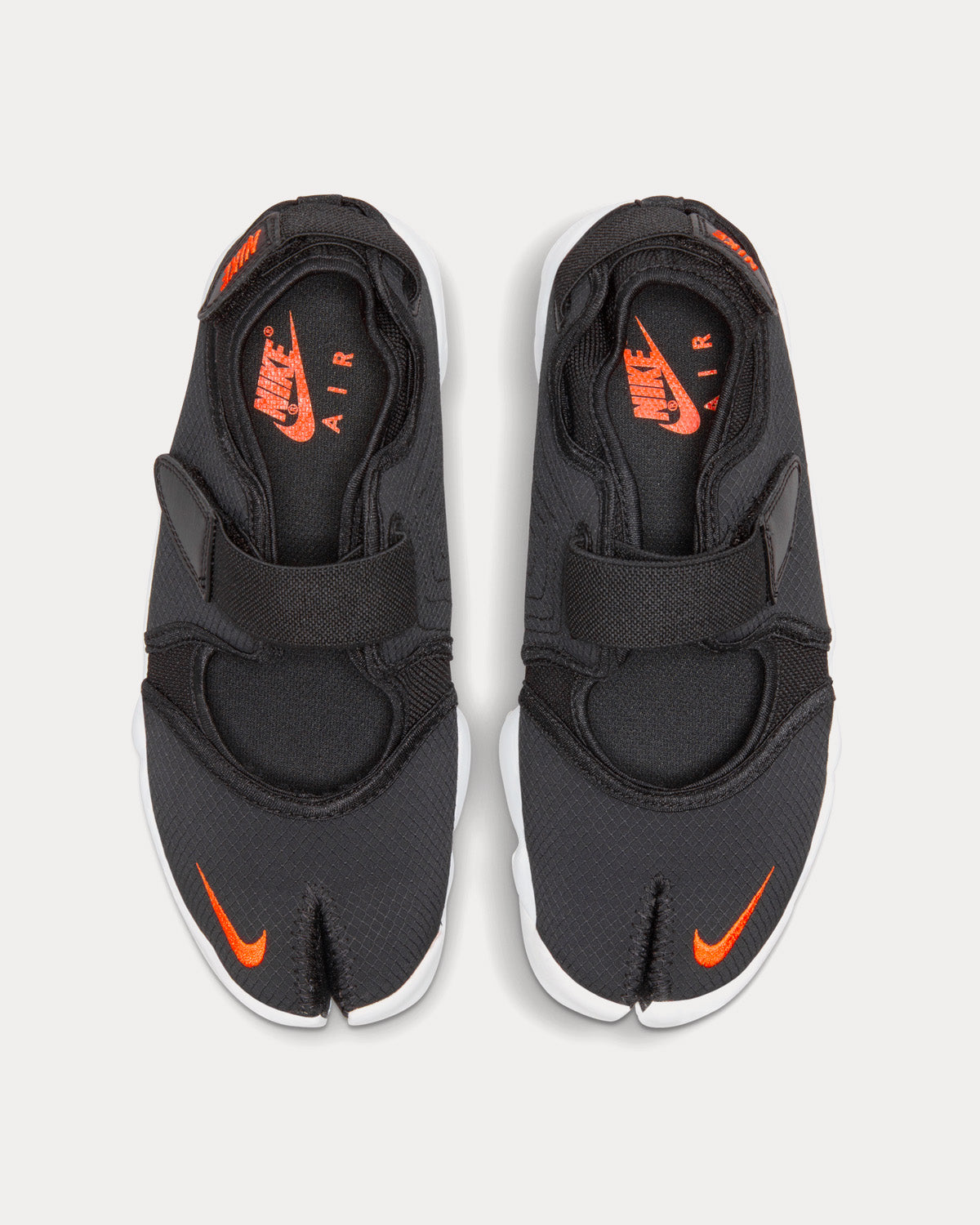 Nike Air Rift Black / Rush Orange Slip On Sneakers - 2