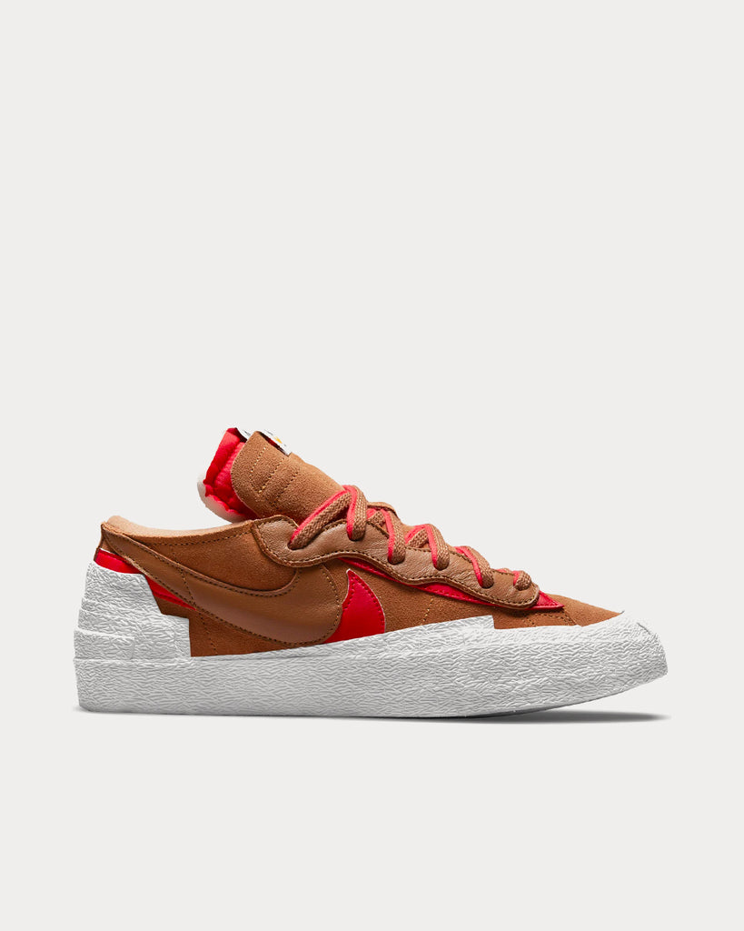 Nike x sacai Blazer Low British Tan / Red Low Top Sneakers - Sneak