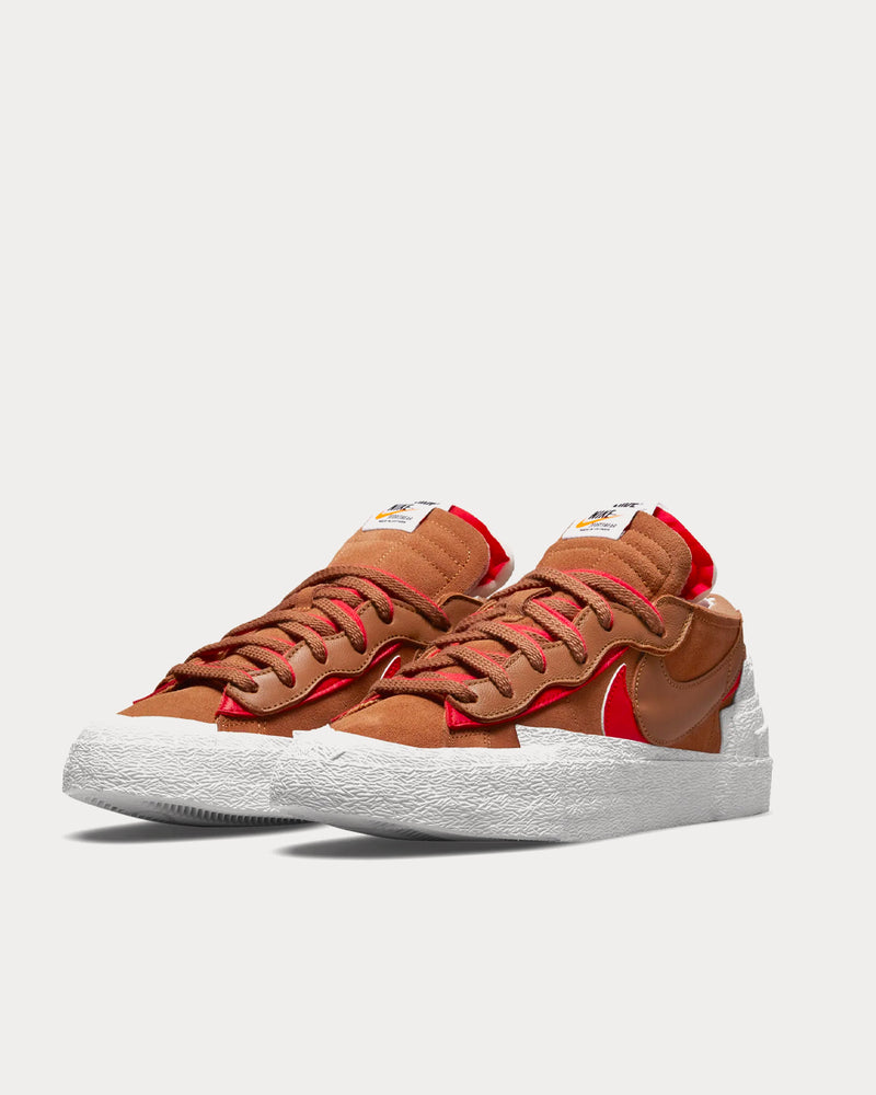 Nike x sacai Blazer Low British Tan / Red Low Top Sneakers - 3