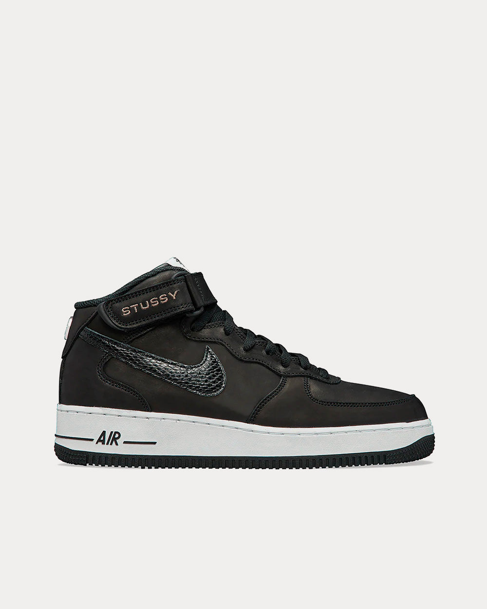 Nike x Stussy Air Force 1 '07 Mid SP Black High Top Sneakers - 1