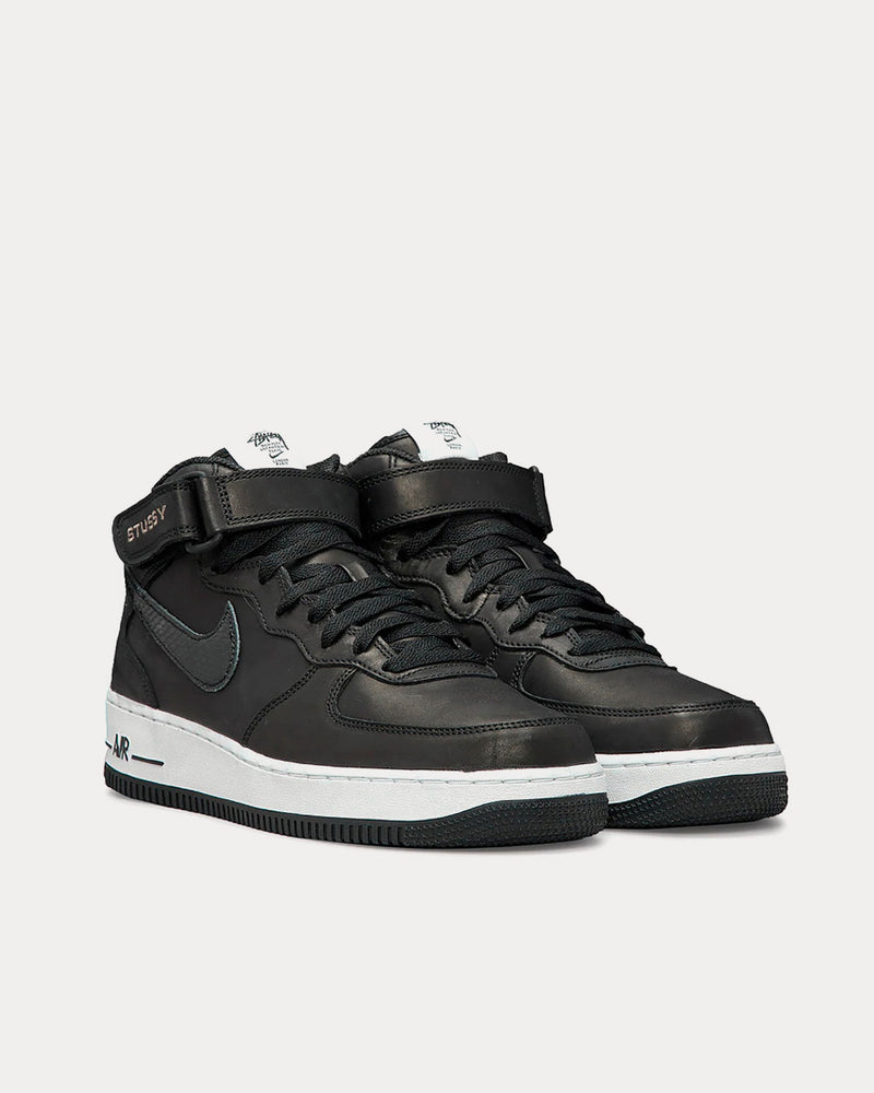 Nike x Stussy Air Force 1 '07 Mid SP Black High Top Sneakers - 3