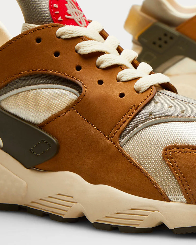 Nike x Stussy Air Huarache LE Desert Oak, Reed & Light Straw Low Top Sneakers - 4