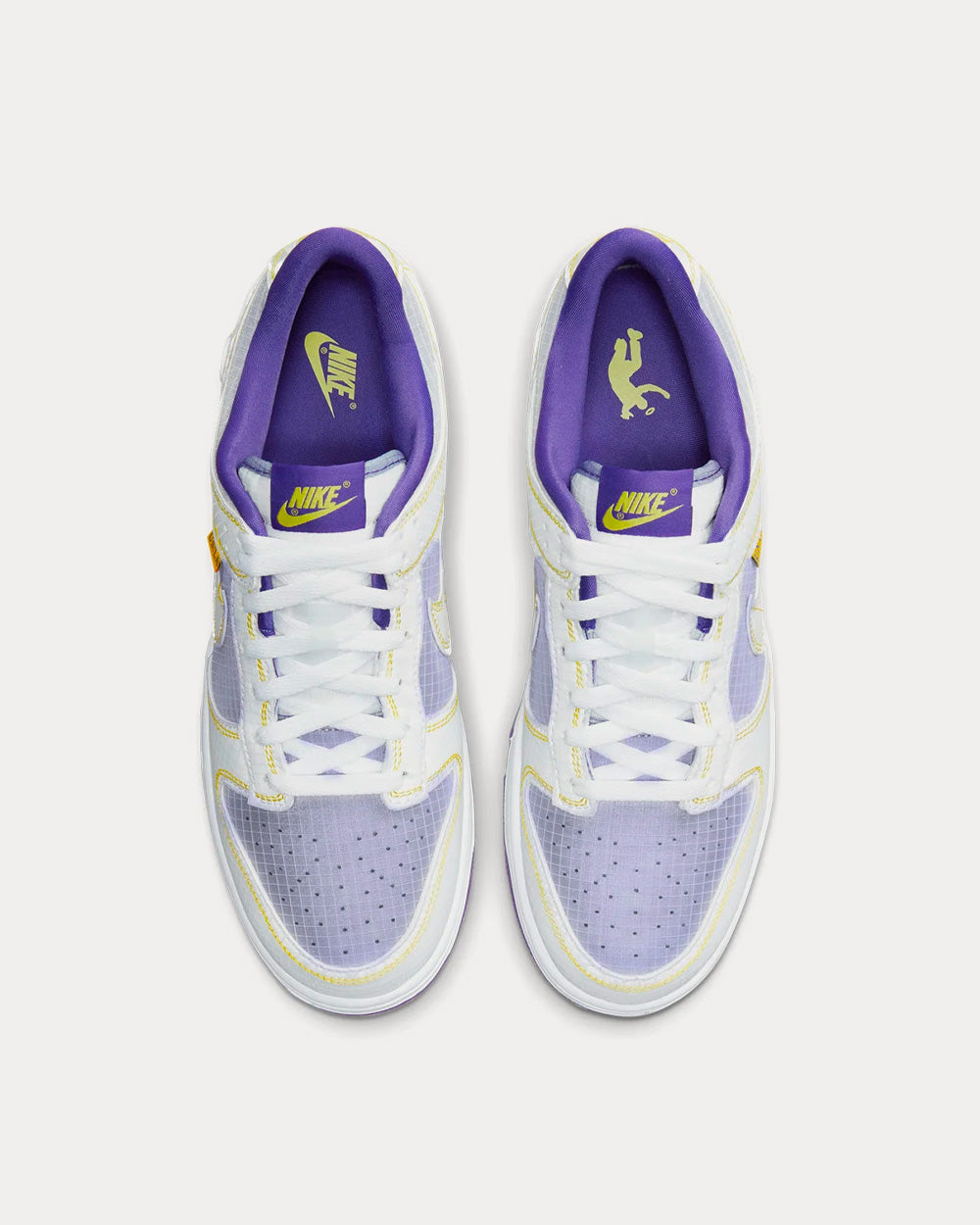 Nike x Union Dunk Low Court Purple / White / Opti Yellow Low Top Sneakers - 2