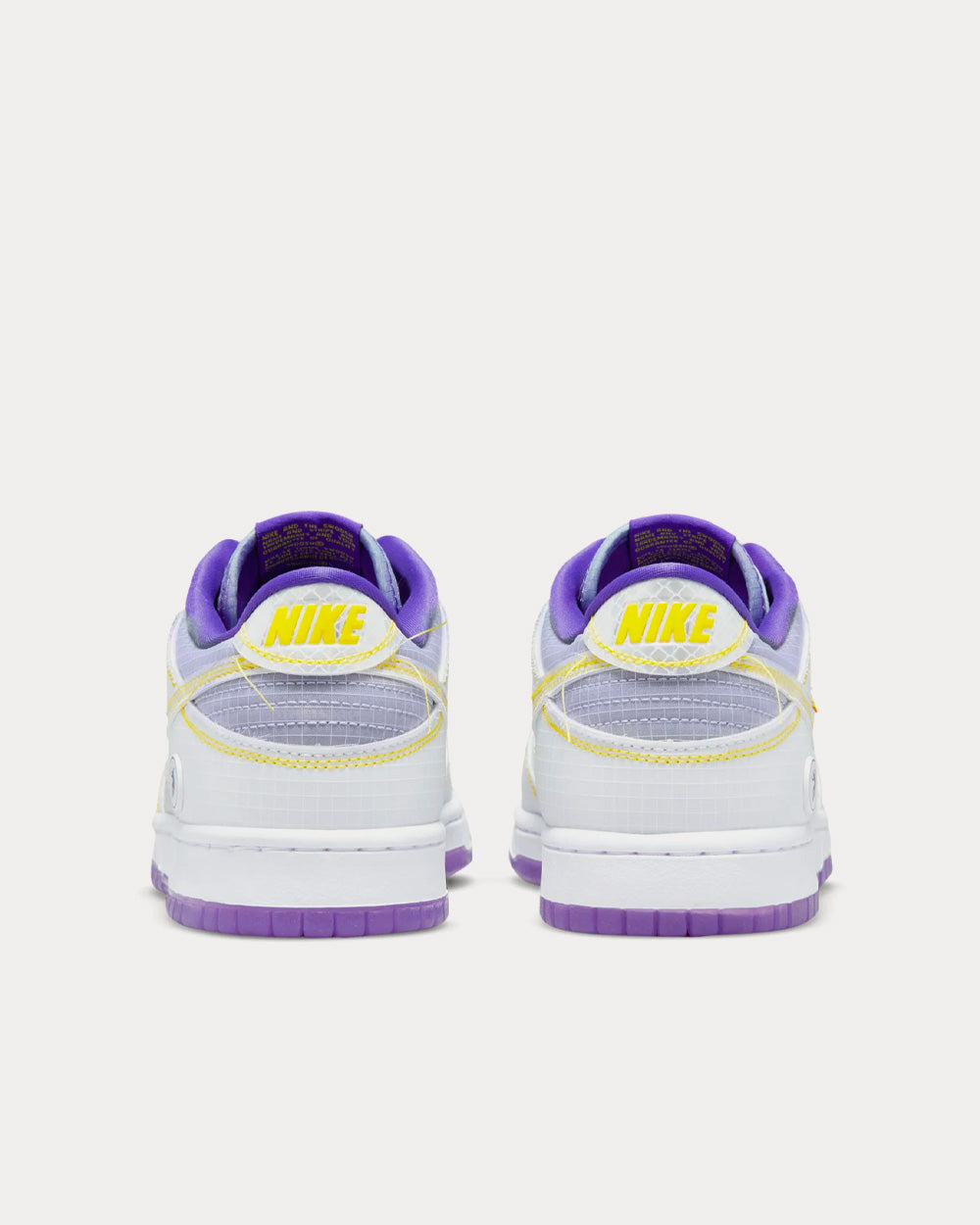 Nike x Union Dunk Low Court Purple / White / Opti Yellow Low Top Sneakers - 4