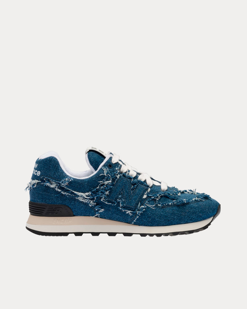 New Balance x Miu Miu 574 Denim Blue Low Top Sneakers - 1