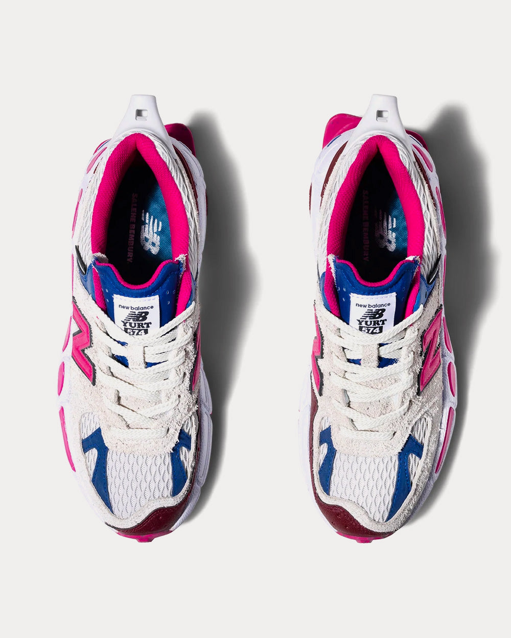 Pink blue and white new balance best sale