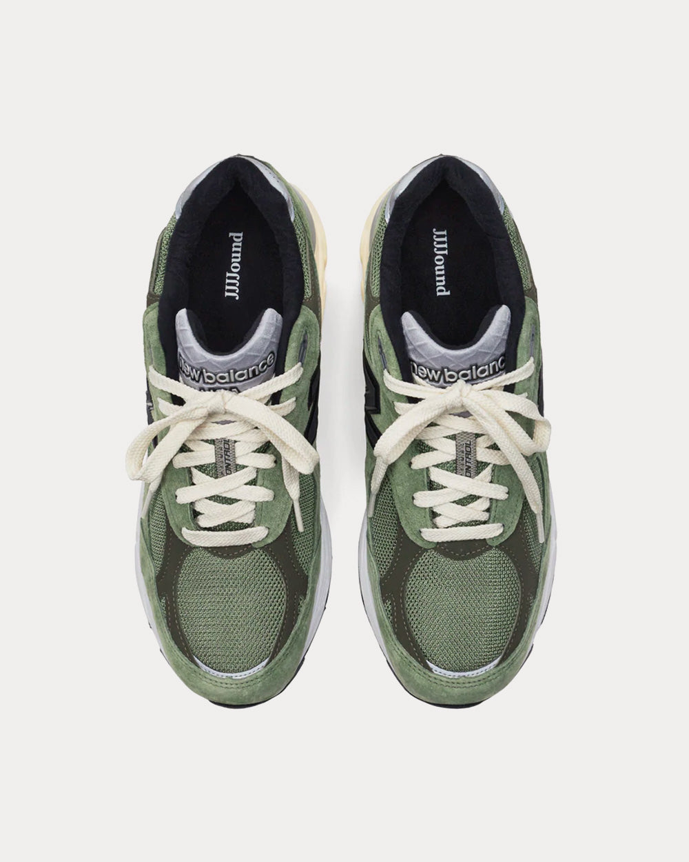 New Balance x Jjjjound MADE 990v3 Olive Low Top Sneakers - 2