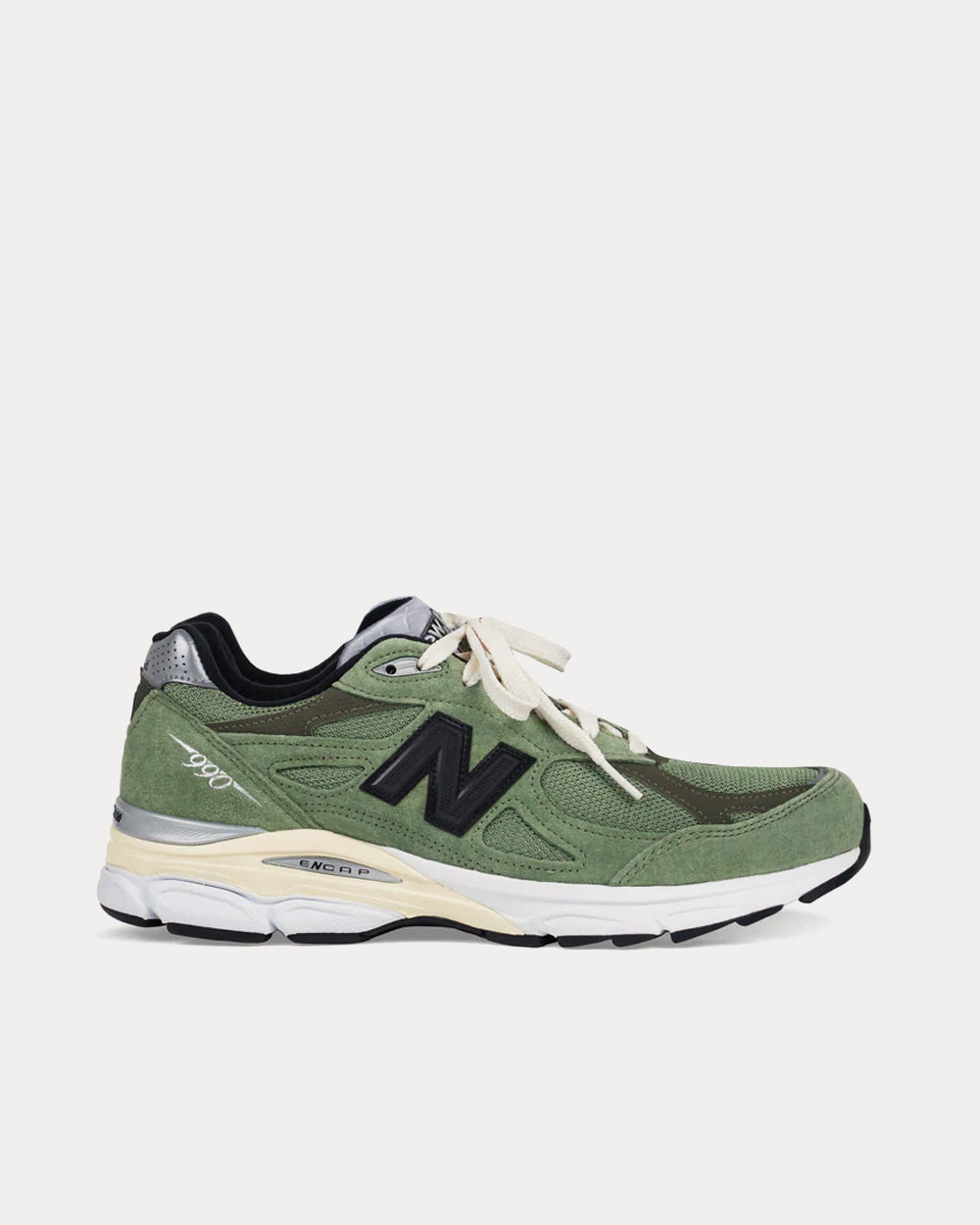 New Balance x Jjjjound MADE 990v3 Olive Low Top Sneakers - 1