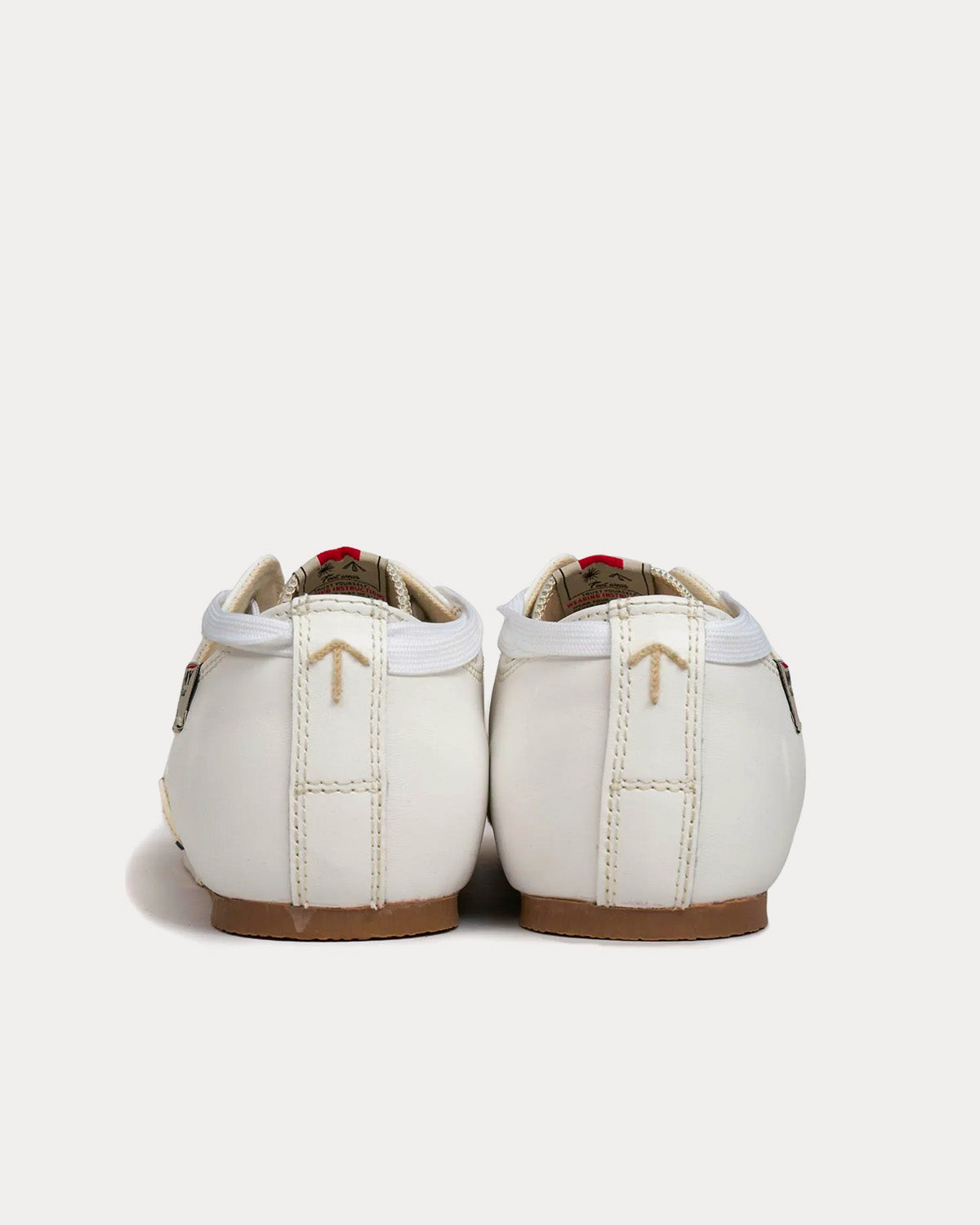 Mihara Yasuhiro X Nigel Cabourn Bowling Shoe Leather White Low Top Sneakers - 4