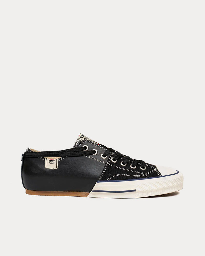 Mihara Yasuhiro X Nigel Cabourn Bowling Shoe Leather Black Low Top Sneakers - 1