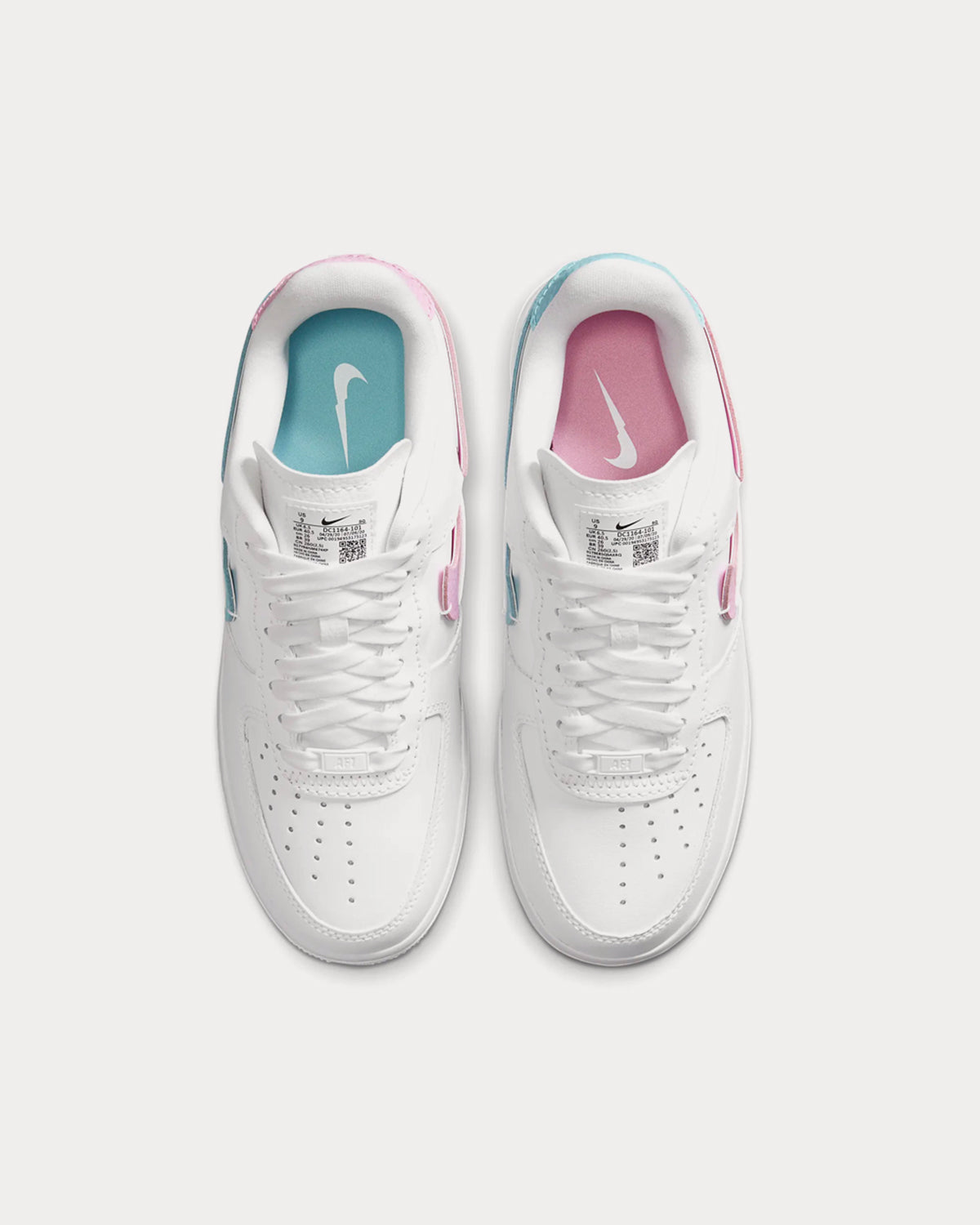 Nike Air Force 1 LXX White, Pink and Aqua Low Top Sneakers - 4