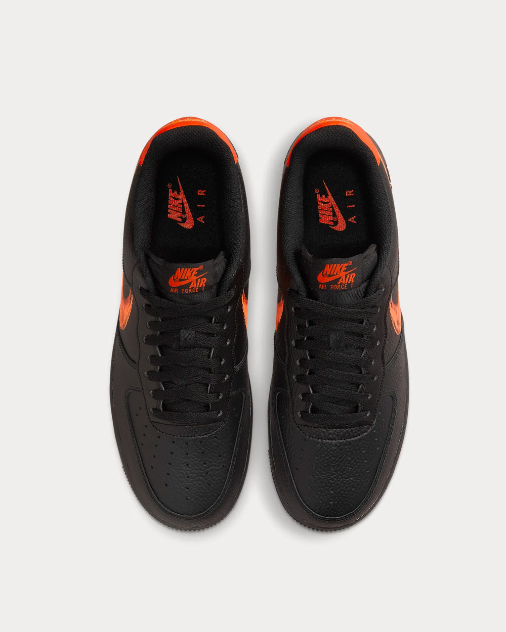 Nike - Air Force 1 Low Black / Team Orange / Total Orange Low Top Sneakers