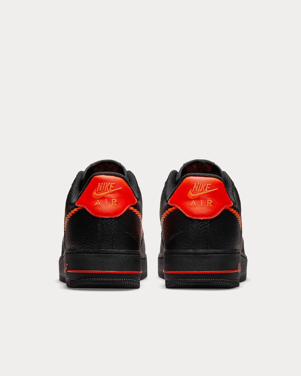 Nike - Air Force 1 Low Black / Team Orange / Total Orange Low Top Sneakers