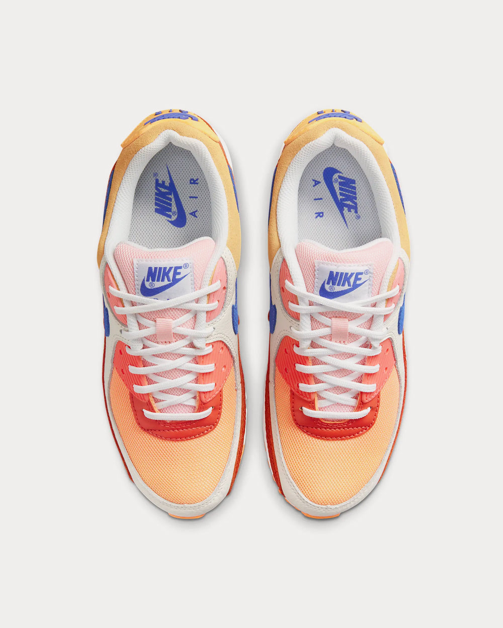 Nike Air Max 90 Campfire Orange / Sail / Laser Orange / Racer Blue Low Top Sneakers - 3