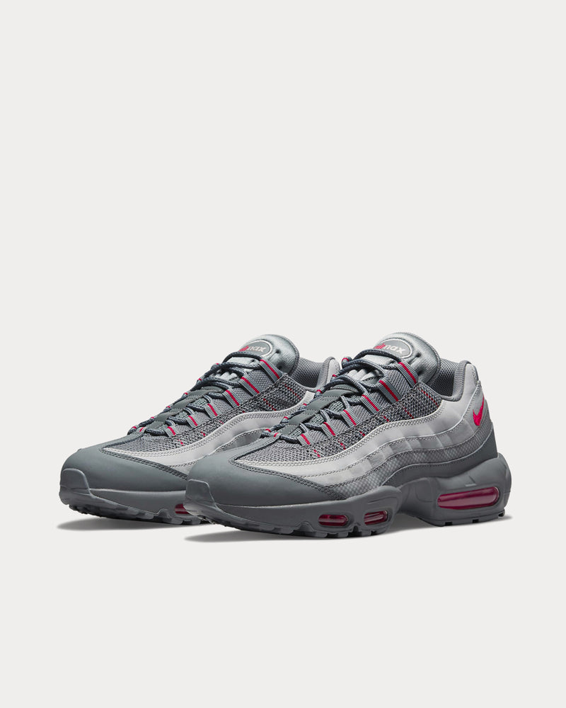 Nike Air Max 95 Essential Smoke Grey / Particle Grey / Light Smoke Grey / University Red Low Top Sneakers - 2