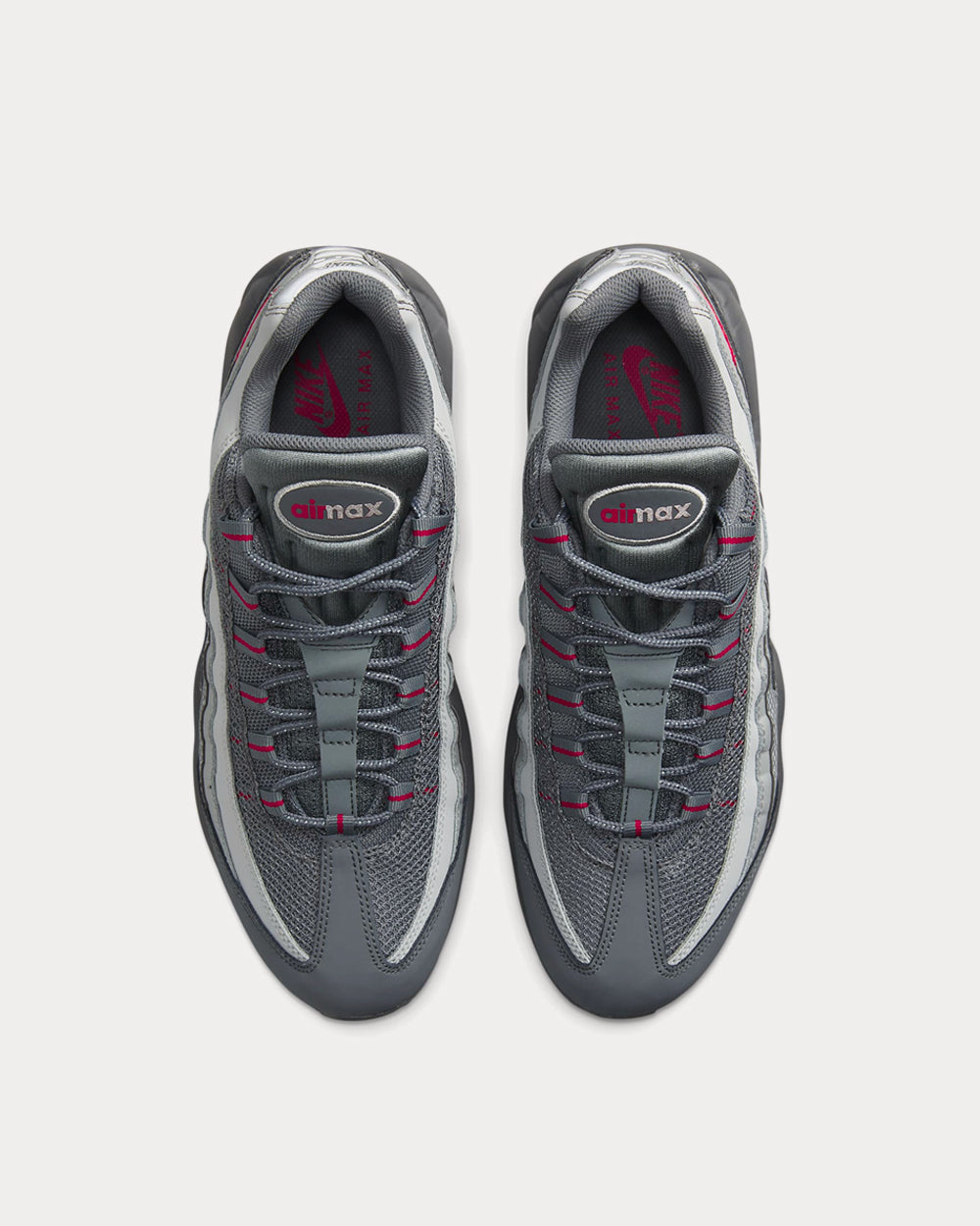 Nike Air Max 95 Essential Smoke Grey / Particle Grey / Light Smoke Grey /  University Red Low Top Sneakers - Sneak in Peace