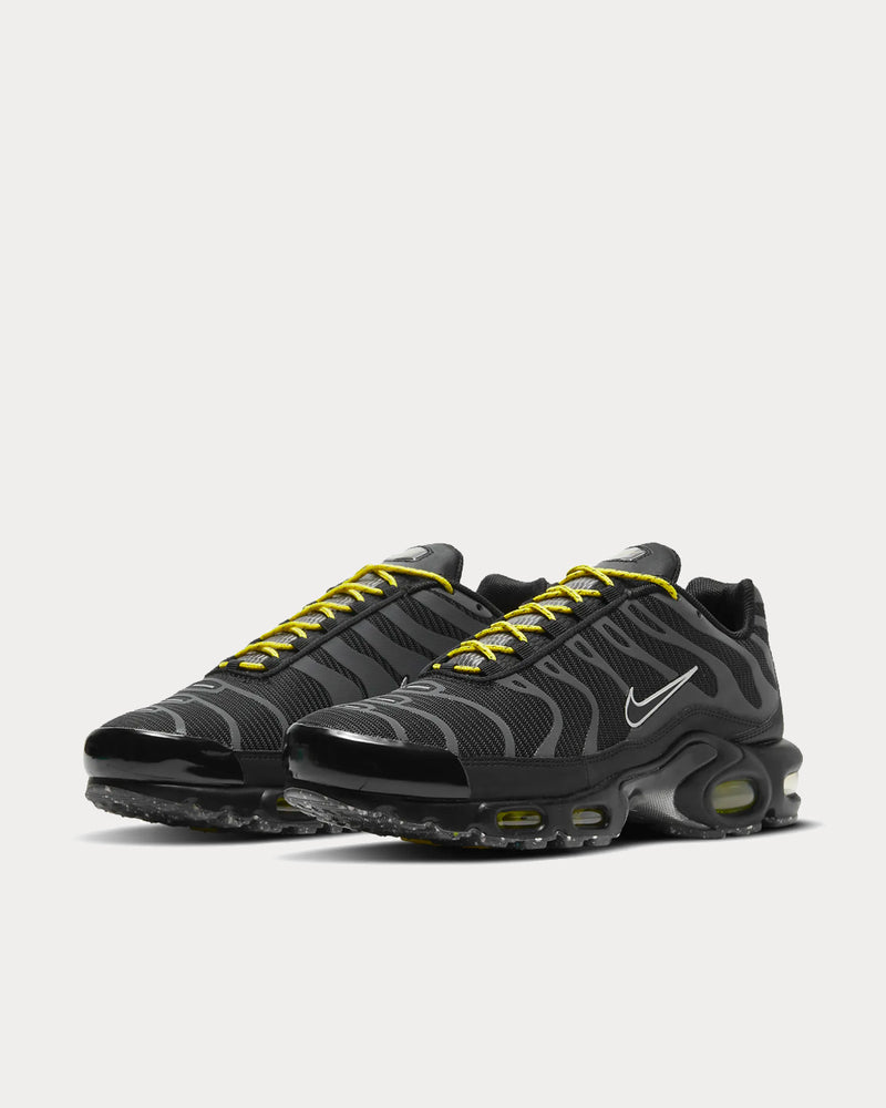 Nike Air Max Plus Black/Metallic Silver/Opti Yellow/Black Low Top Sneakers - 2