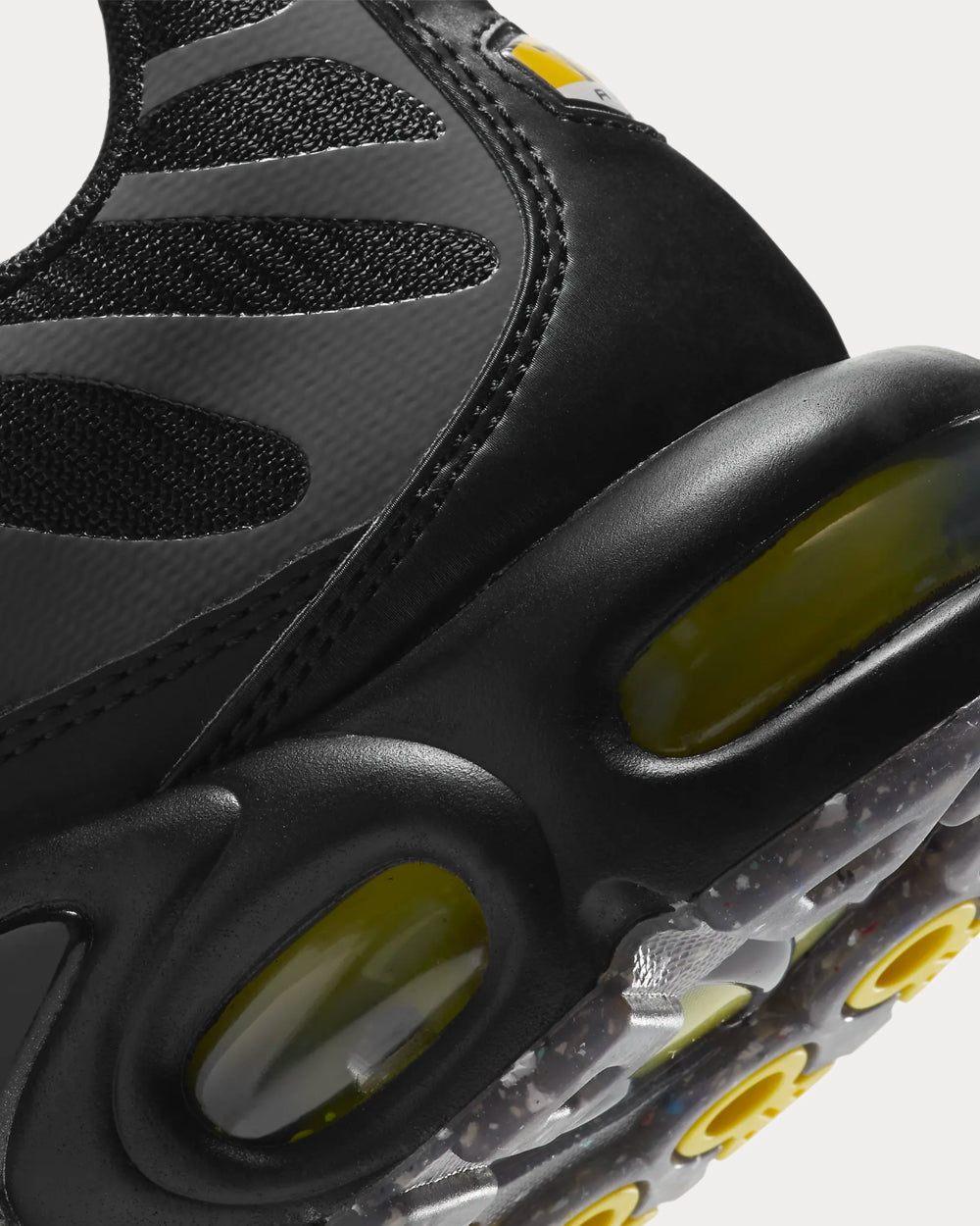 Nike Air Max Plus Black/Metallic Silver/Opti Yellow/Black Low Top Sneakers - 5