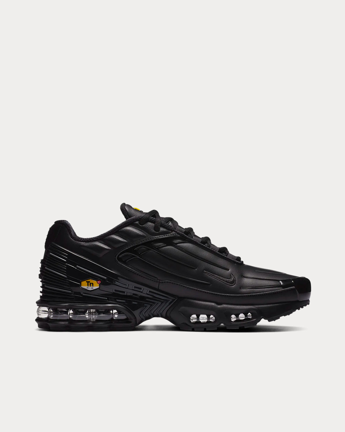 Men s Air Max Plus 3 Leather Black Low Top Sneakers