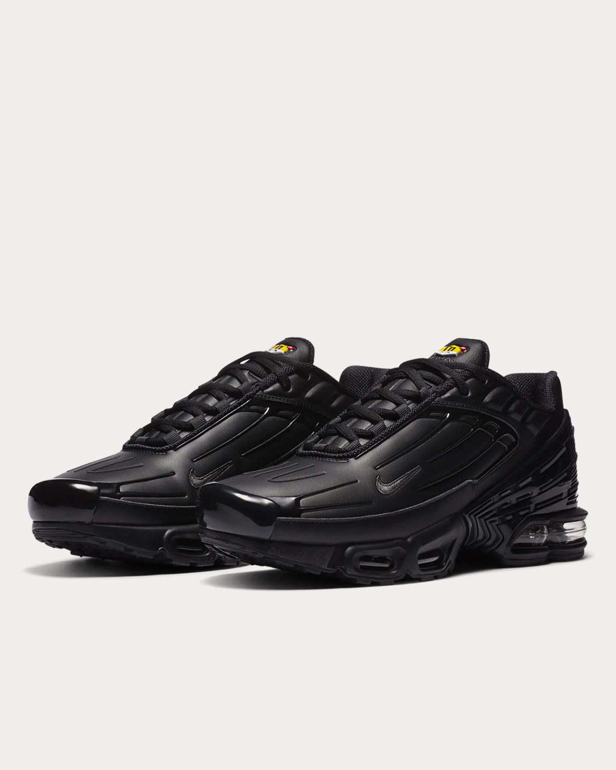 Nike Air Max Plus 3 Leather Black Low Top Sneakers - 2