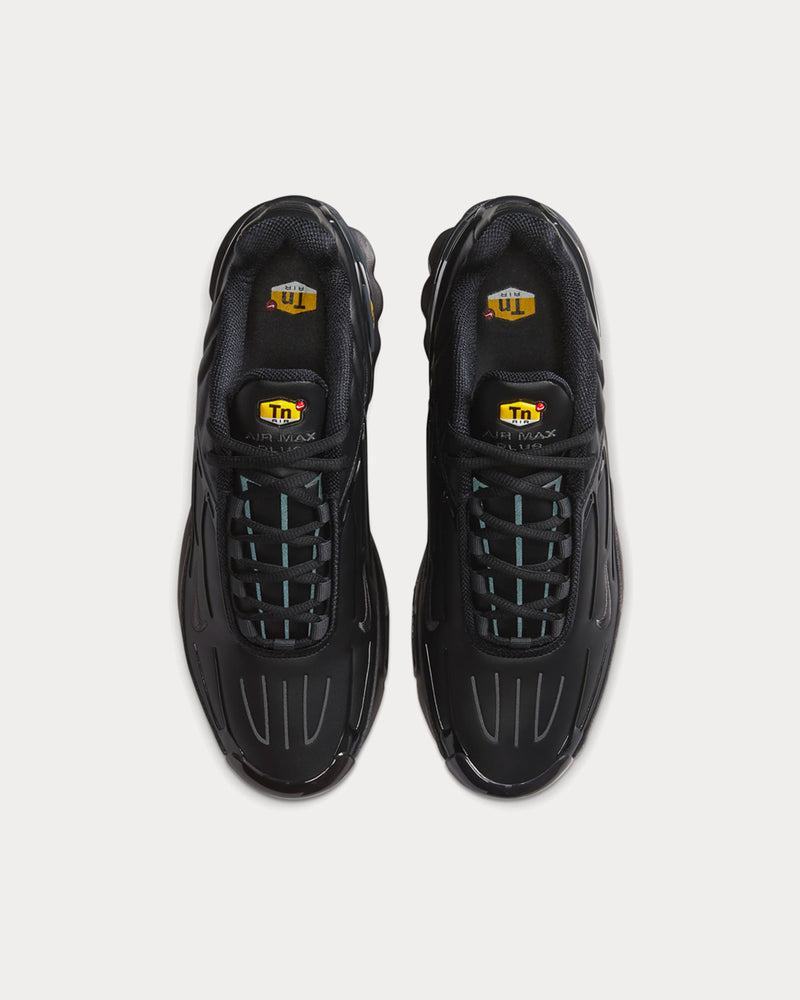 Nike Air Max Plus 3 Leather Black Low Top Sneakers - 3