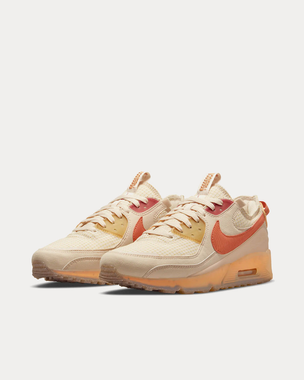 Nike Air Max Terrascape 90 Pearl White / Fuel Orange / Gypsy Rose / Hot Curry Low Top Sneakers - 3