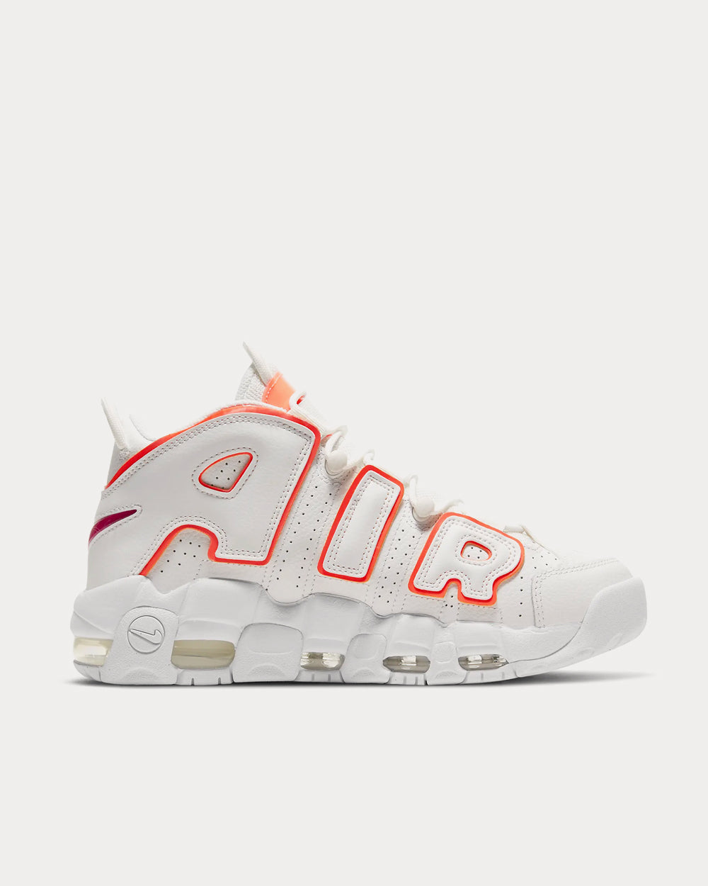 nike uptempo white and pink