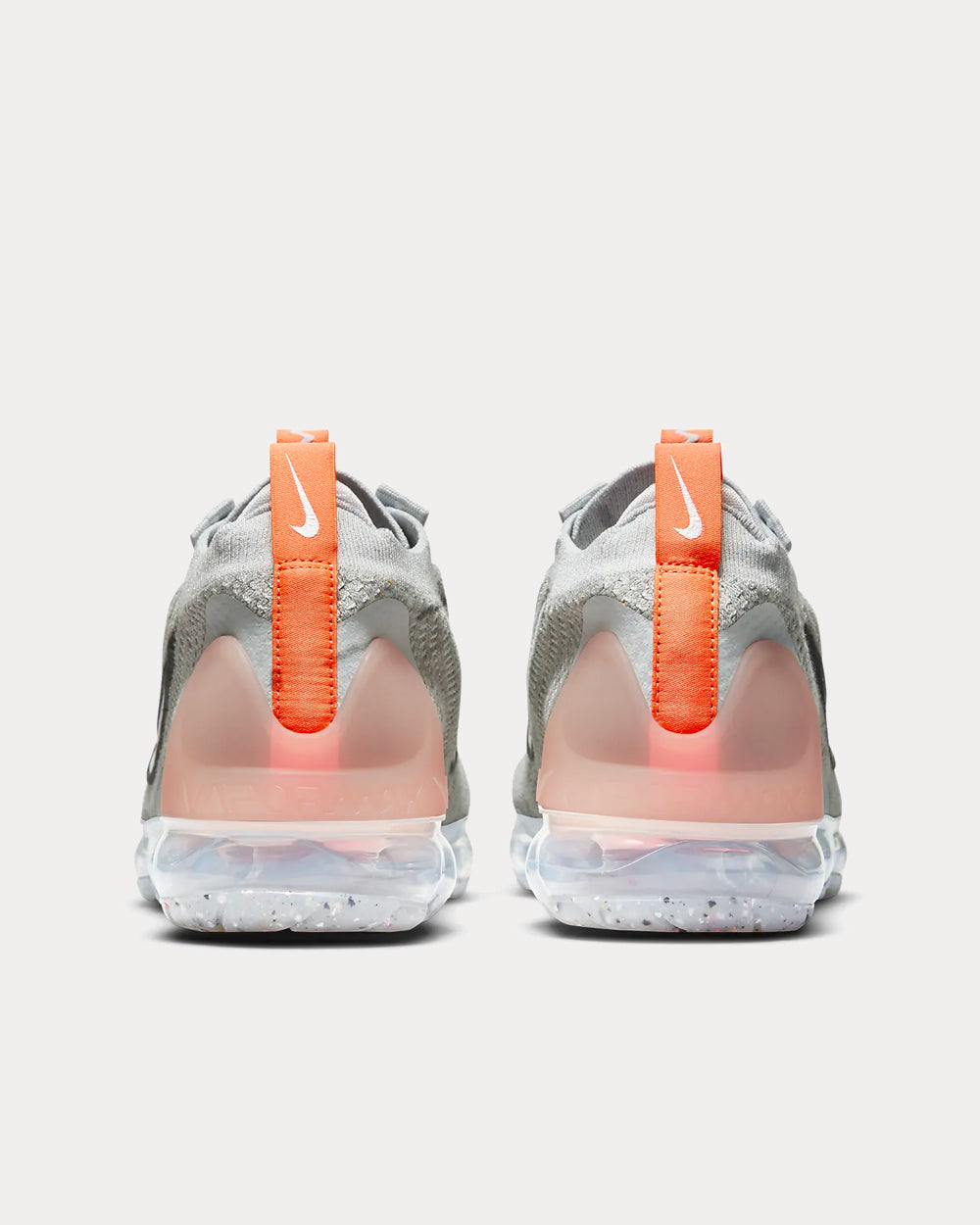 Nike Air VaporMax 2021 FK Grey Fog / Bright Mango / Anthracite / White Low Top Sneakers - 4