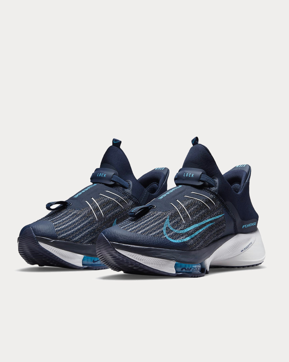 Nike Air Zoom Tempo NEXT% FlyEase Navy / Pure Platinum / Lagoon Pulse / Chlorine Blue Low Top Sneakers - 2