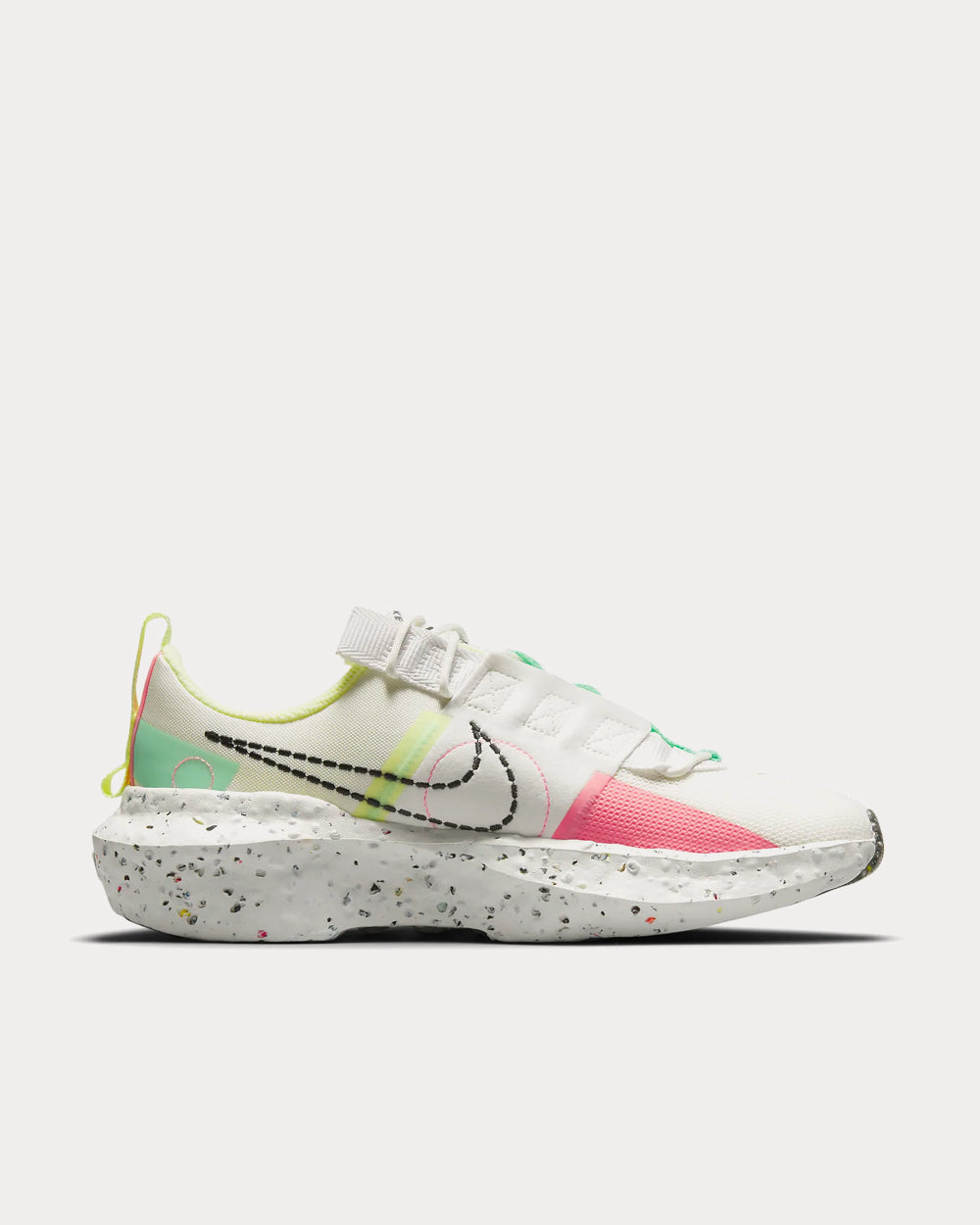 Nike Crater Impact Summit White / Green Glow / Sunset Pulse / Black Low Top Sneakers - 1