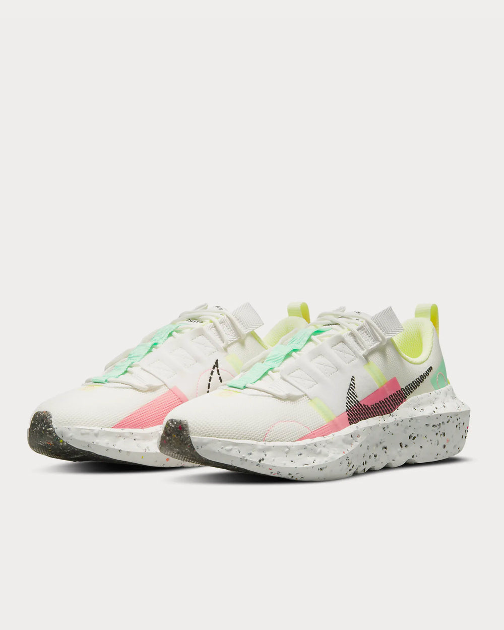 Nike Crater Impact Summit White / Green Glow / Sunset Pulse / Black Low Top Sneakers - 2