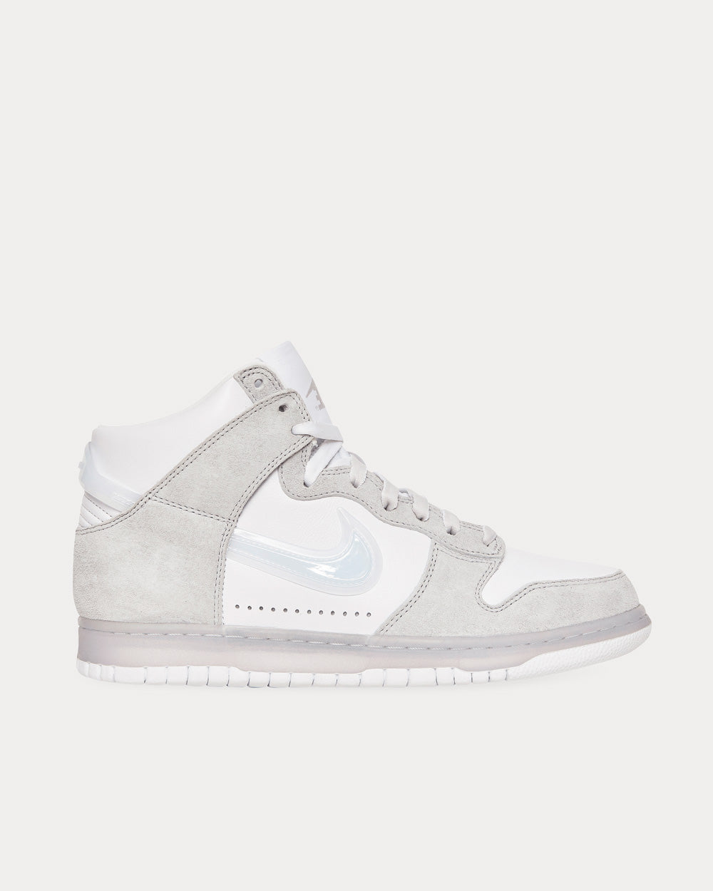 Nike x Slam Jam Dunk White / Clear Pure Platinum High Top Sneakers - Sneak  in Peace