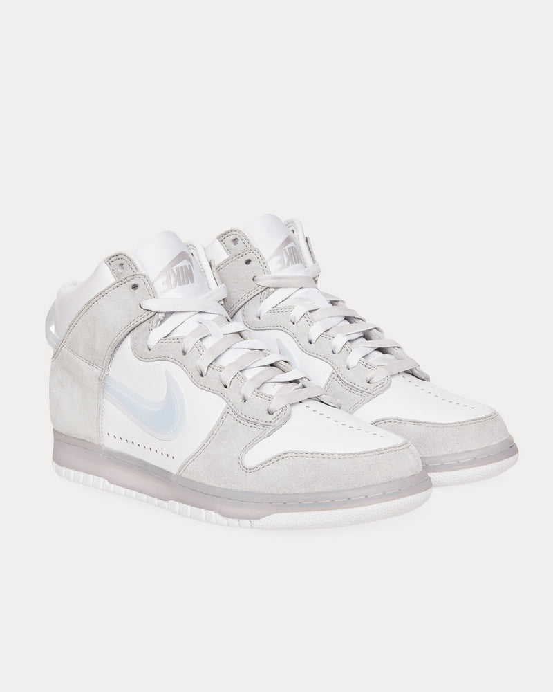 Nike x Slam Jam Dunk White / Clear Pure Platinum High Top Sneakers - 2