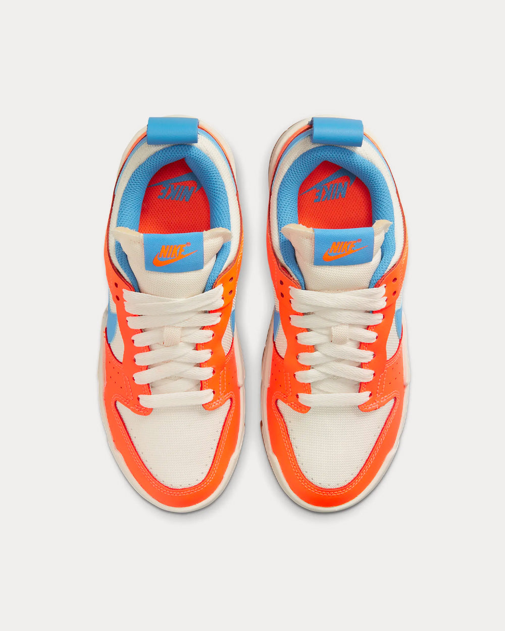 Nike Dunk Low Disrupt Sail / Total Orange / Gum Medium Brown / Light Photo Blue Low Top Sneakers - 2