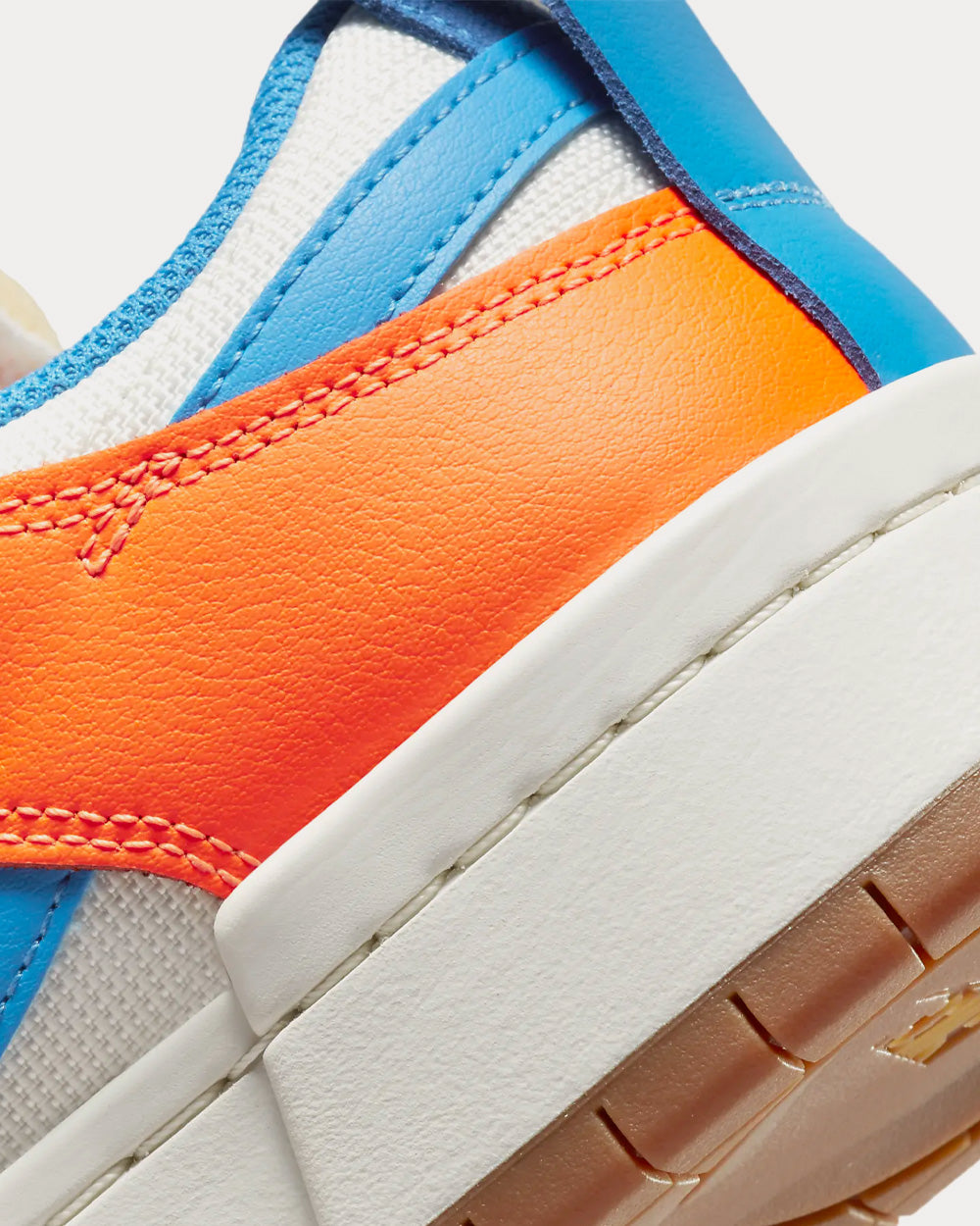 Nike Dunk Low Disrupt Sail / Total Orange / Gum Medium Brown / Light Photo Blue Low Top Sneakers - 6