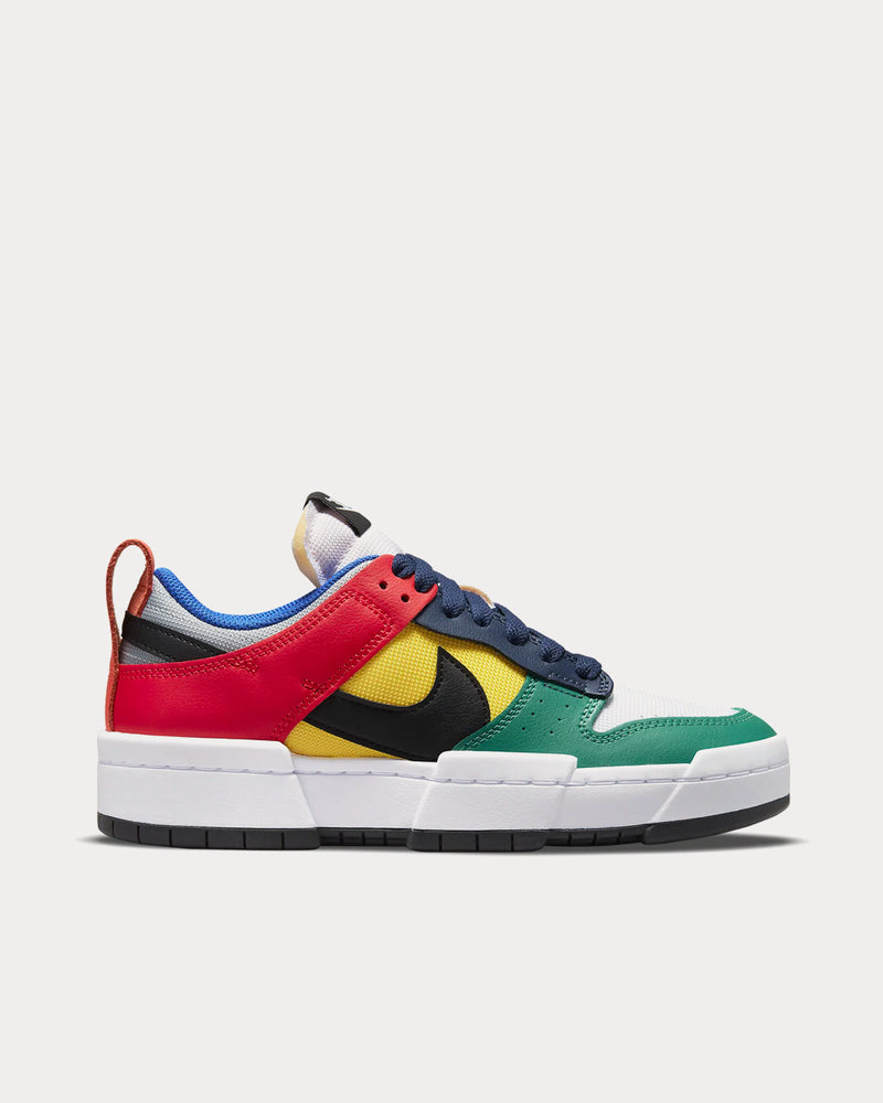 Nike Dunk Low Disrupt Wolf Grey / Tour Yellow / University Red / Black Low Top Sneakers - 1