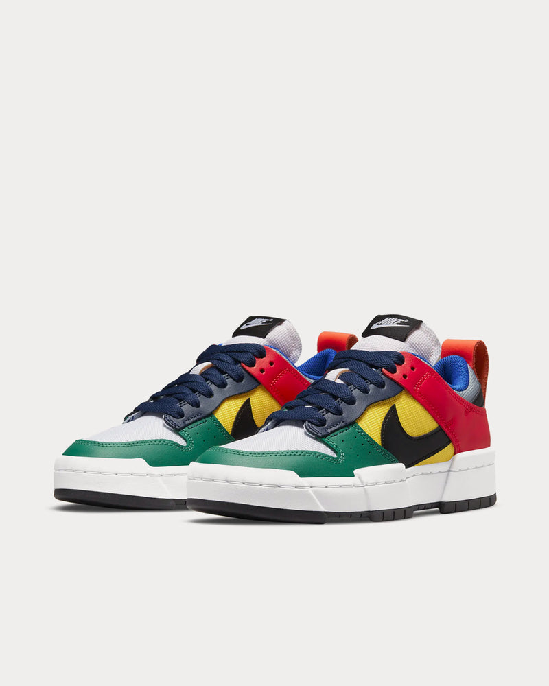 Nike Dunk Low Disrupt Wolf Grey / Tour Yellow / University Red / Black Low Top Sneakers - 2