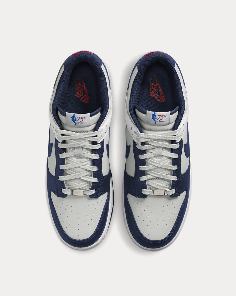 Nike Dunk Low Retro 'Diamond Anniversary' Grey Fog / White / Blue Void / Blue Void Low Top Sneakers - 2